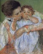 Mary Cassatt Mother and son USA oil painting artist